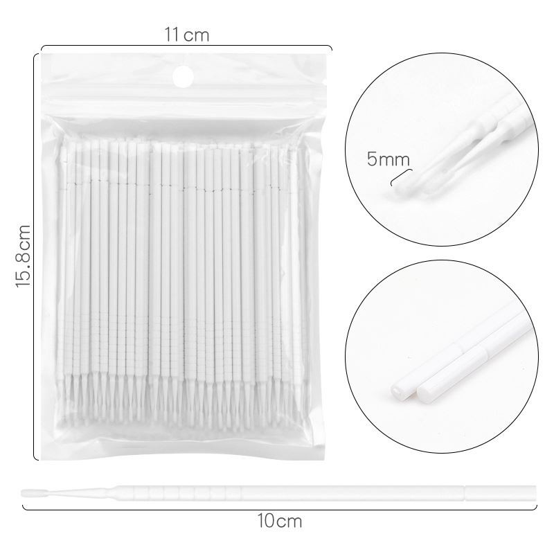 lash cleaning glue removing wands-white