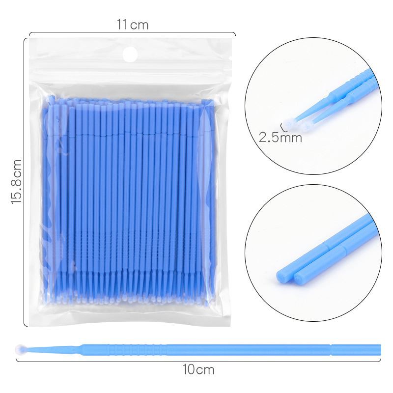 lash cleaning glue removing wands-blue