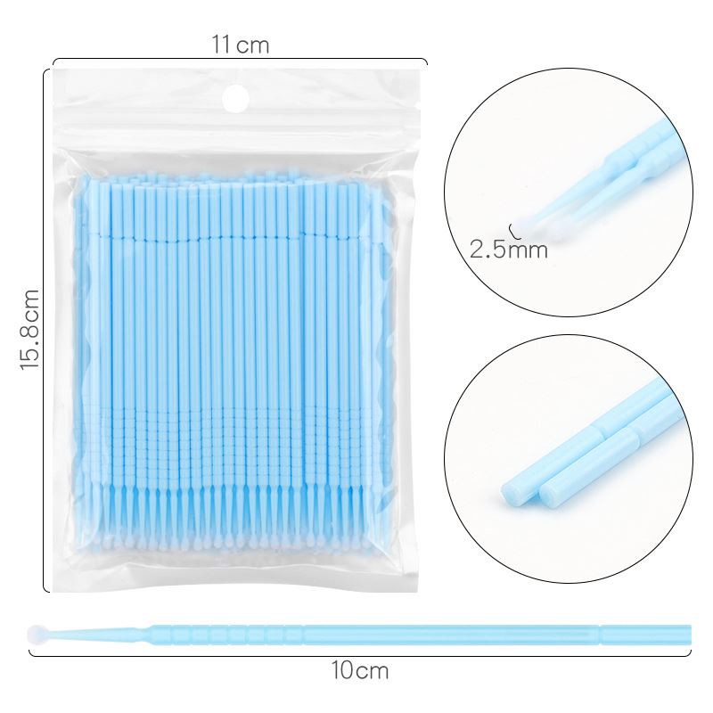 lash cleaning glue removing wands-light blue