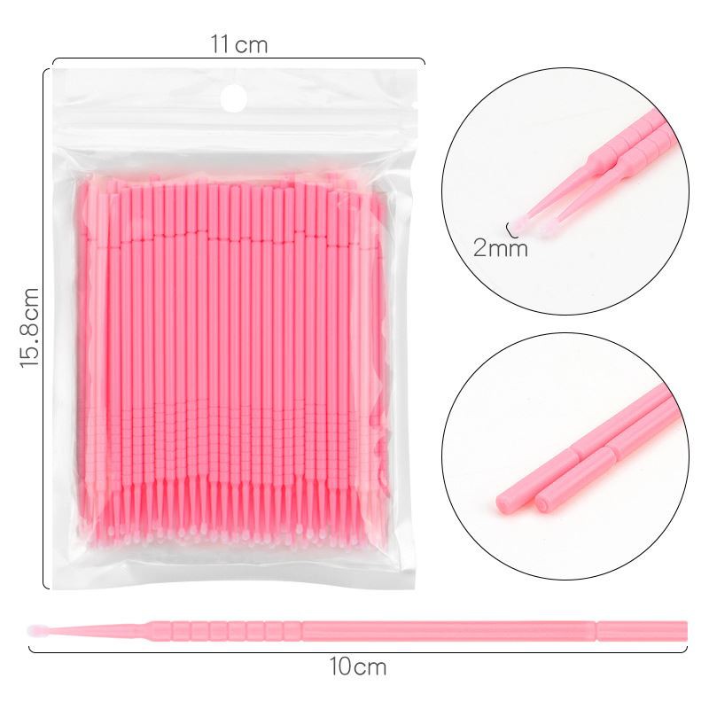 lash cleaning glue removing wands-pink